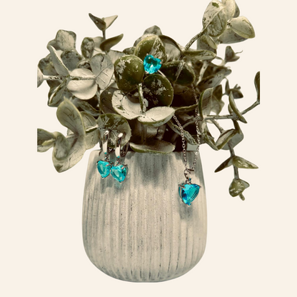 Collar 'Corazón Oceánico' + Pendientes GRATIS + Anillo GRATIS