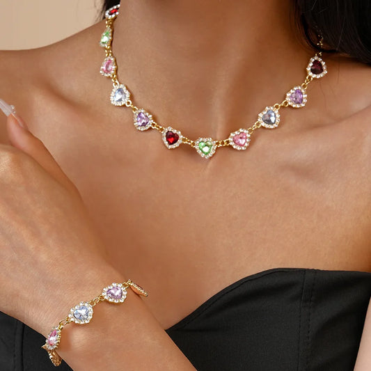 DÚO CHAKRA CORAZONES (COLLAR + PULSERA GRATIS)