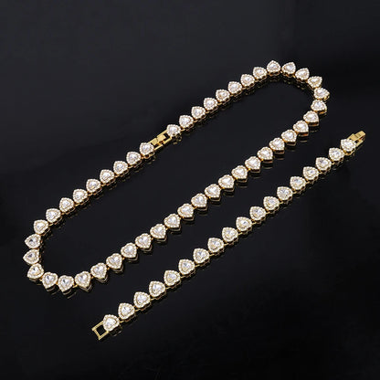 DÚO CORAZÓN RESPLANDECIENTE (COLLAR + PULSERA GRATIS)