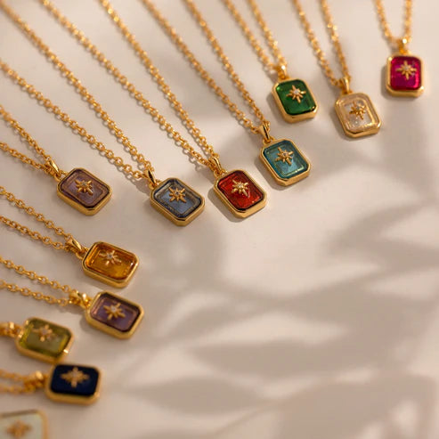 COLLAR GUÍA ESTELAR CON PIEDRA DE NACIMIENTO